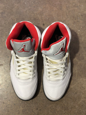 Jordan 5 Retro Fire Red Silver Tongue (2020) (Pre-Owned) Sz 10 NO BOX