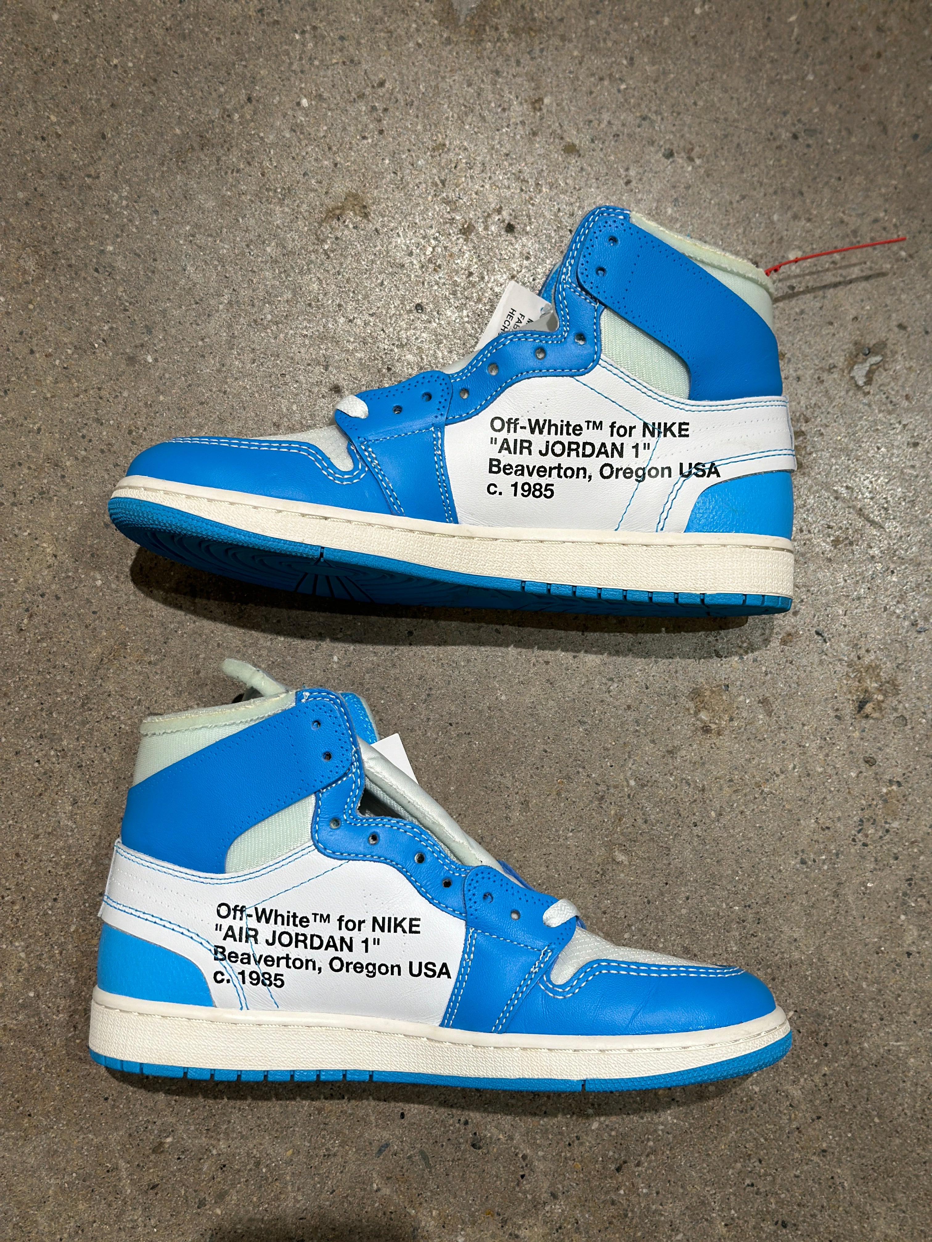 Jordan 1 Retro High Off-White University Blue (Pre-Owned) Sz 9