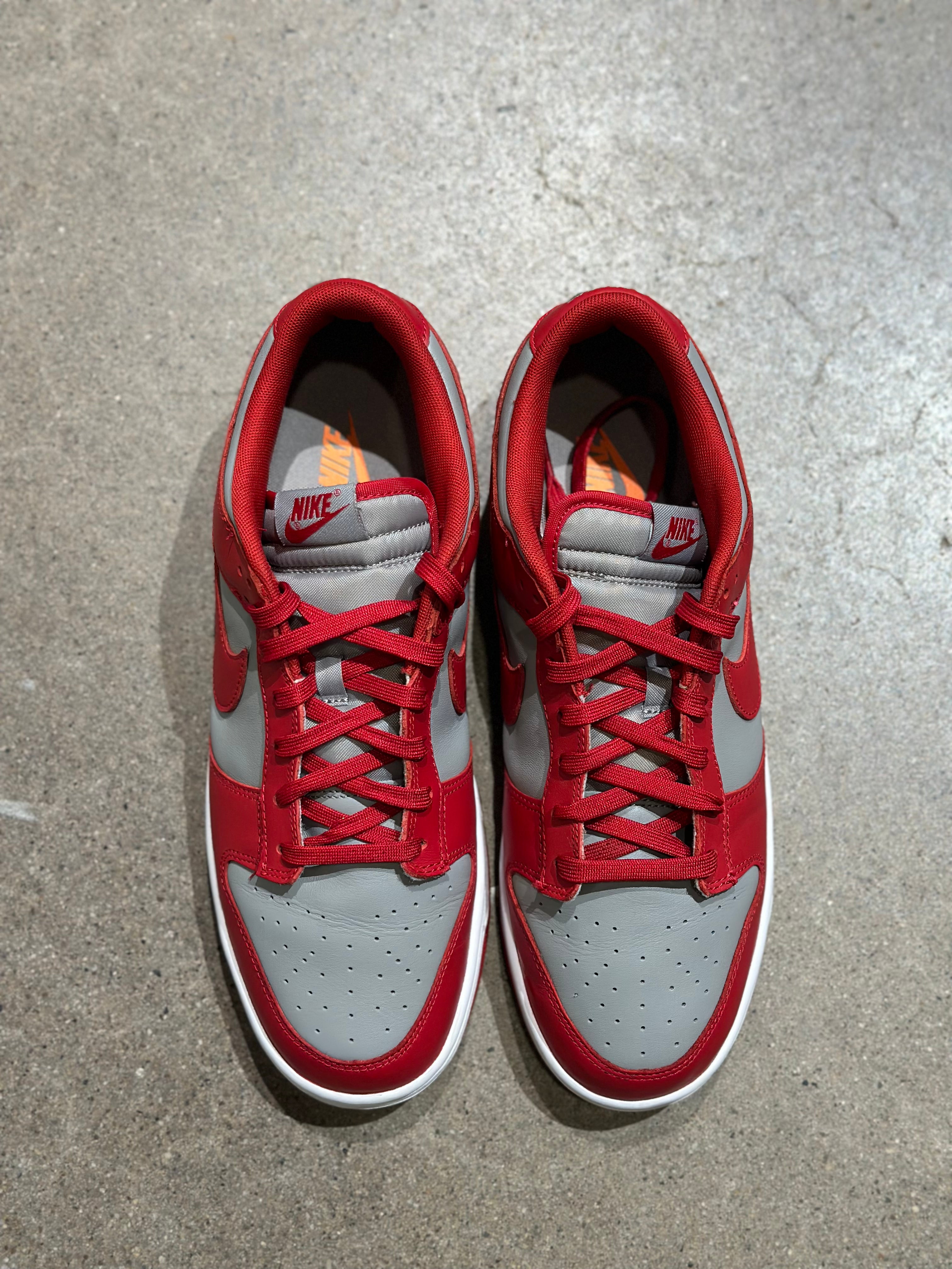 Nike Dunk Low Retro Medium Grey Varsity Red UNLV (2021) (Pre-Owned) Sz 12