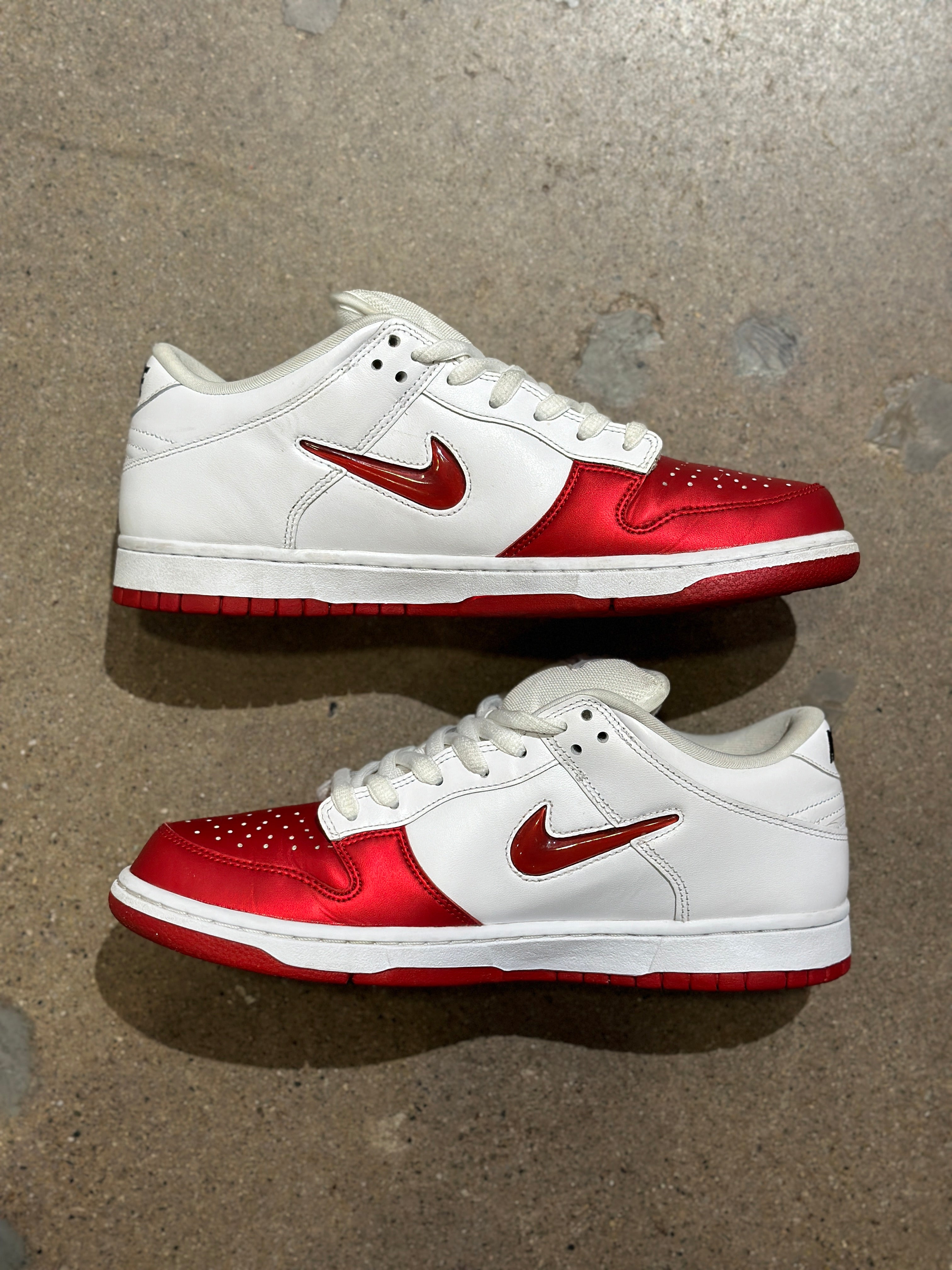 Nike SB Dunk Low Supreme Jewel Swoosh Red (PREOWNED) SZ 10