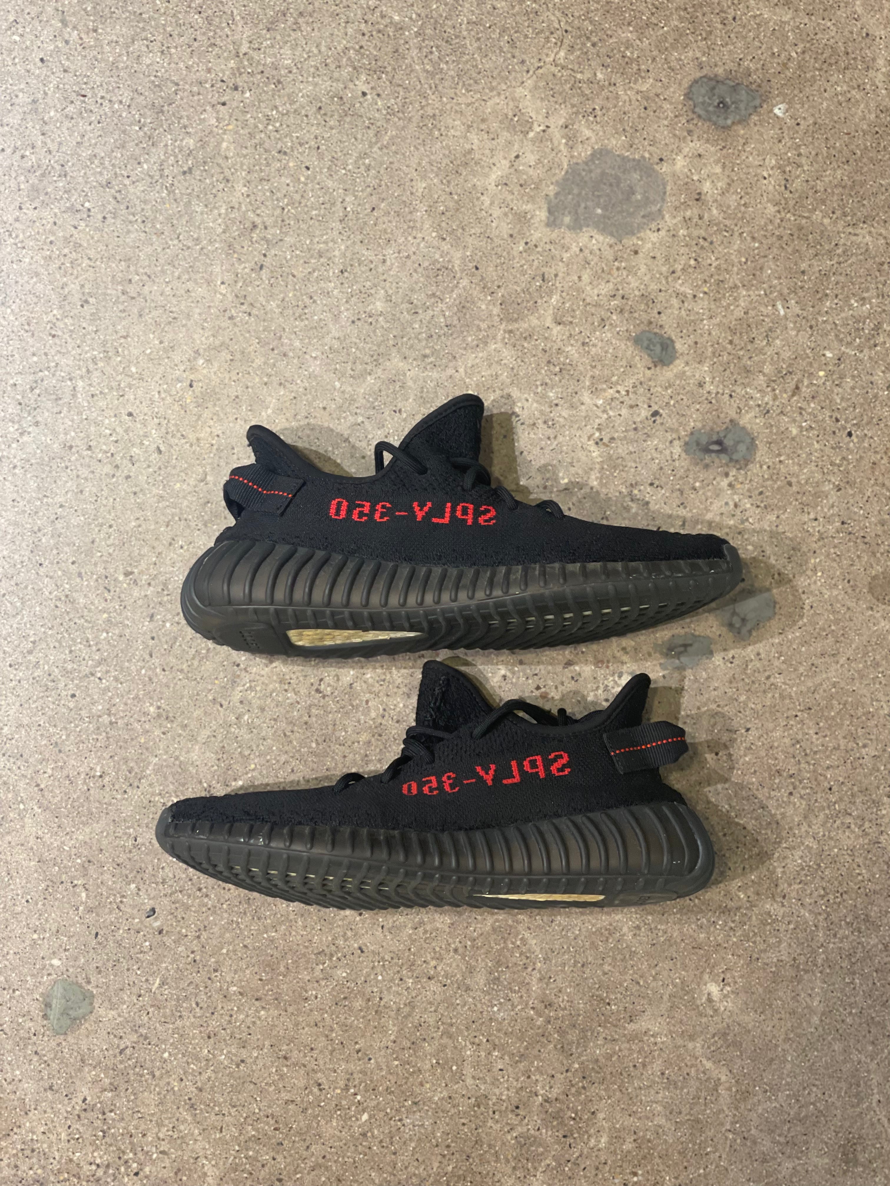 adidas Yeezy Boost 350 V2 Black Red (Pre-Owned) Sz 9