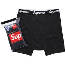 Supreme Hanes Boxer Briefs "BLACK"