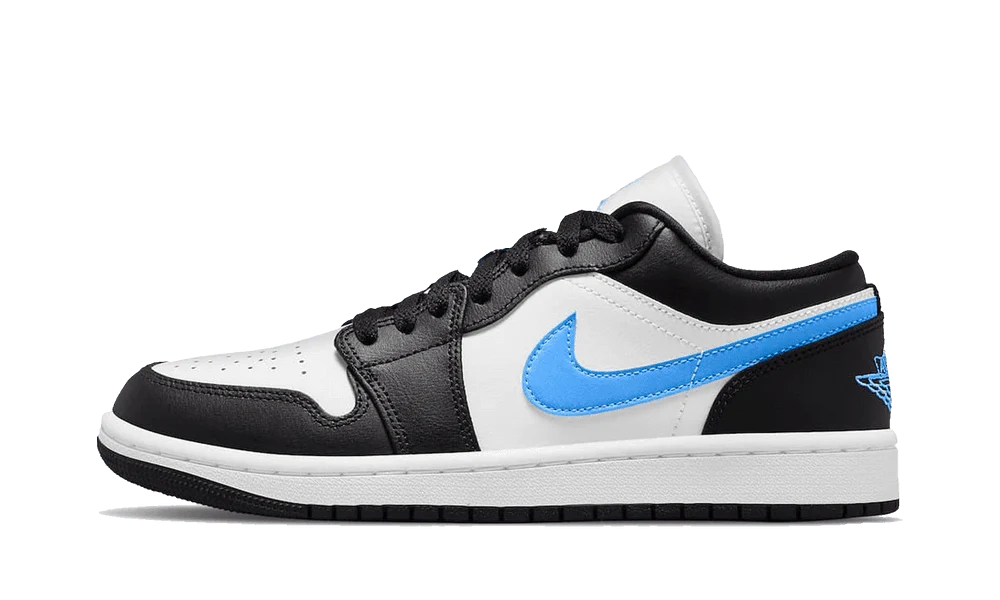 Jordan 1 Low "Black University Blue White" (W)